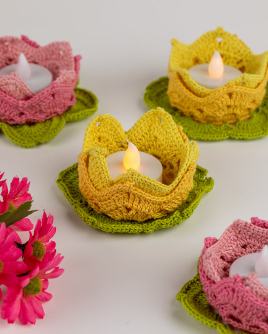 Crochet Tealight (With Battery Tealight)